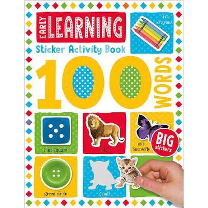 100 Words: Early Learning - Sticker Activity Book | Children Books | English Books | Children - Reference/Ency | Global Shipping | Children - Younger (6-9) | Children Sticker Books (5 - 8)