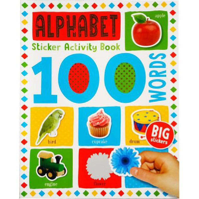 100 Words: Alphabet - Sticker Activity Book | Children Books | English Books | Children - Reference/Ency | Global Shipping | Children - Younger (6-9) | Children Sticker Books (5 - 8)