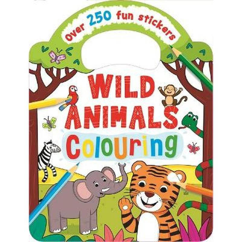 Wild Animals Colouring (Ultimate Shape Coloring) - Over 250 Fun Stickers | Children Books | English Books | Children - Younger (6-9) | Global Shipping | Children Coloring Books (5 - 8)