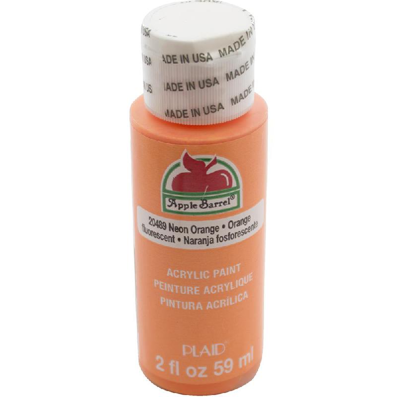Plaid Apple Barrel Acrylic Paint, Neon Orange, 2.00 oz ( 56.83 ml