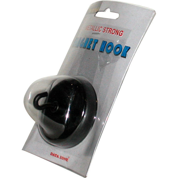Data Zone Magnetic Hook, Round, 50 X 10 mm, Black