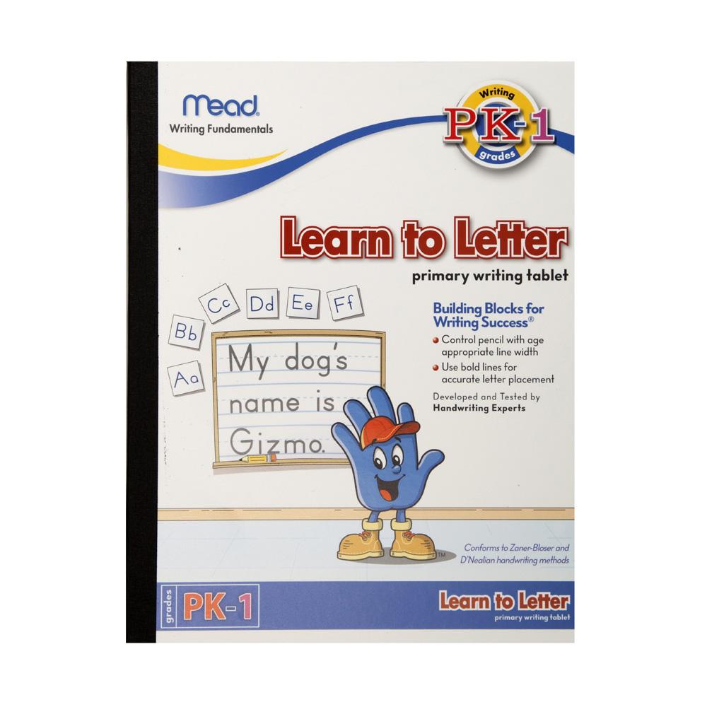 Mead Learn to Letter Writing Pad Primary Writing Tablet "Building Block