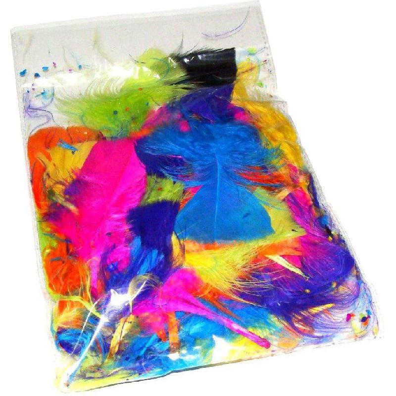 Feather 10 cm (320 Pieces), Craft Accessory, Assorted Color