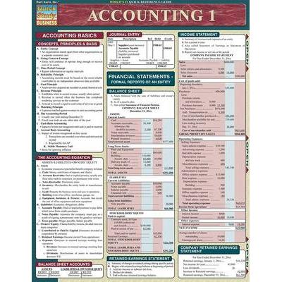 Accounting 1 Quick Study Reference Guide Staffs of BarCharts - مكتبة ...