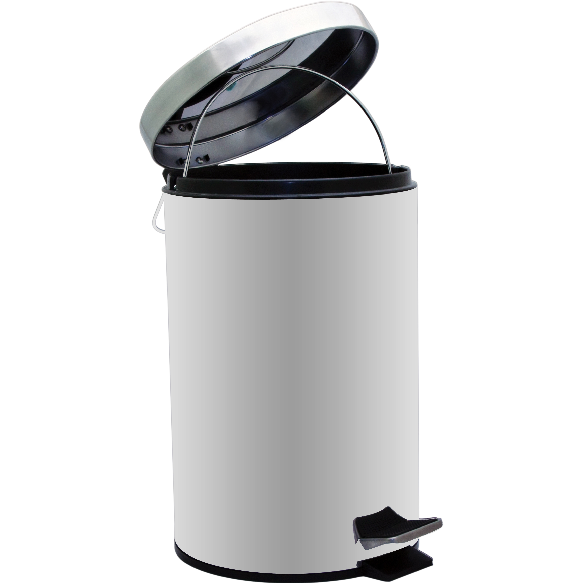 Eko Waste Bin with Stepon Cover 12.00 l ( 2.64 gl ) Plastic/Stainless