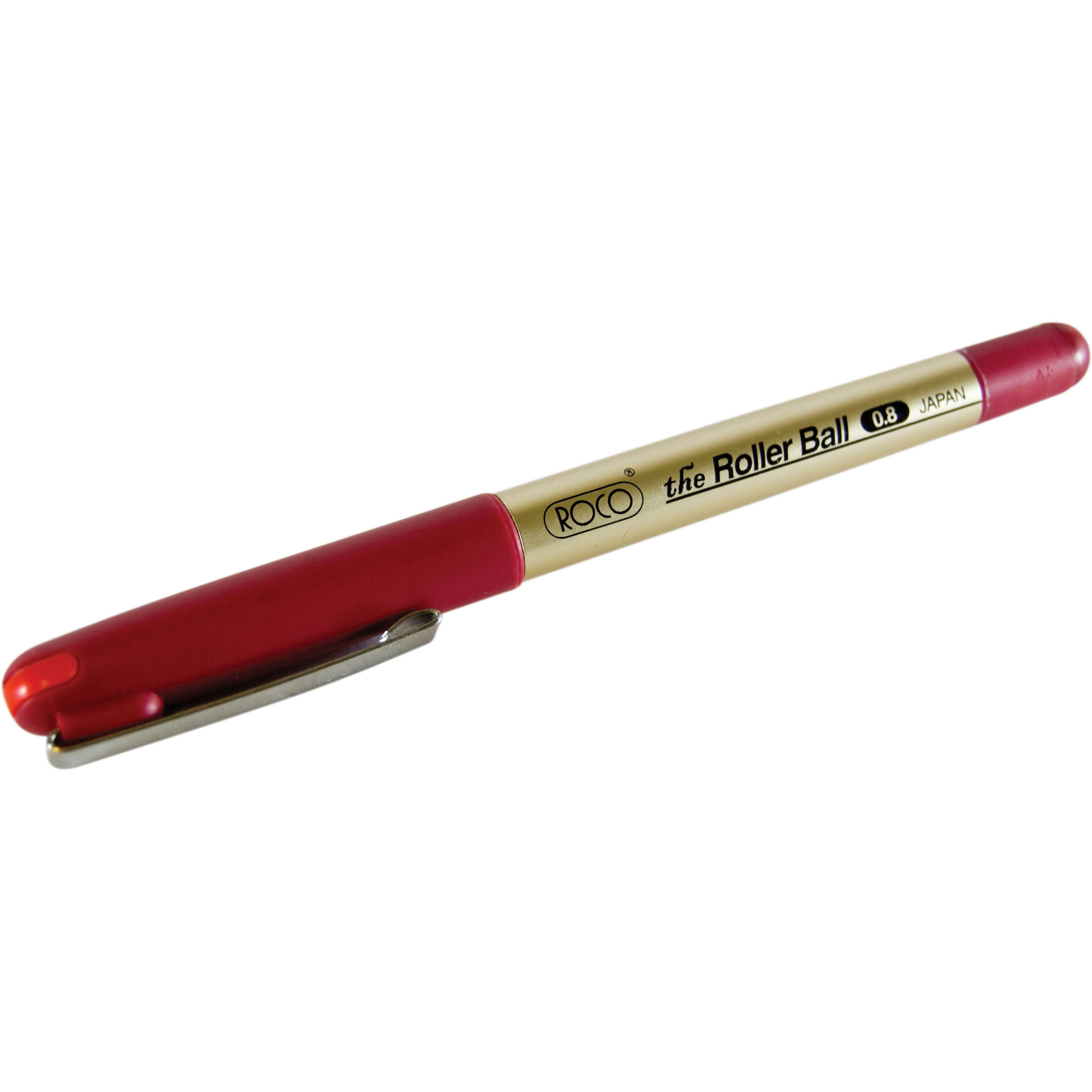 Roco Dyestuff The Roller Ball Liquid Ink Pen, Red Ink Color, 0.8 mm