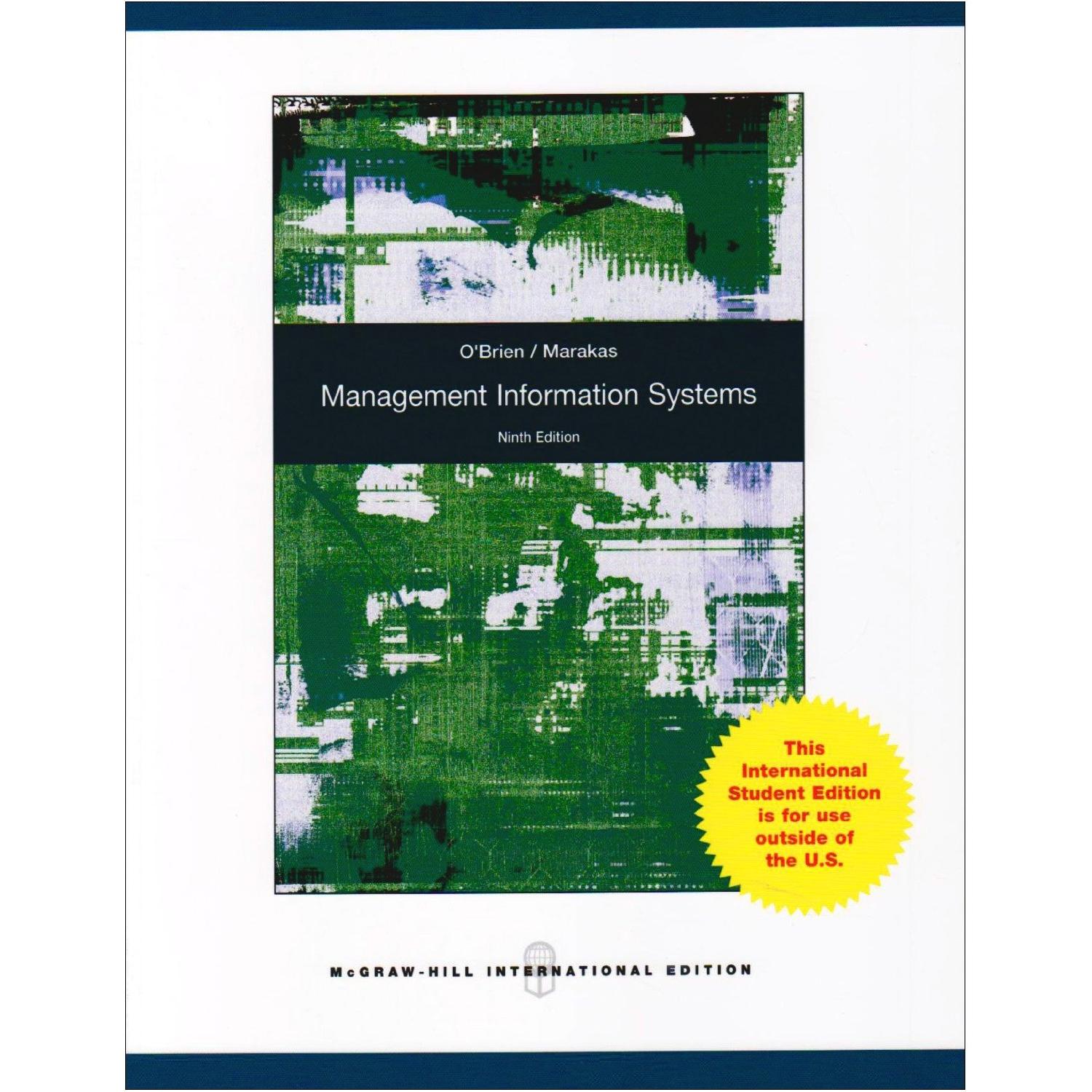 Management Information Systems, 9th Edition James O'Brien - Jarir.com KSA