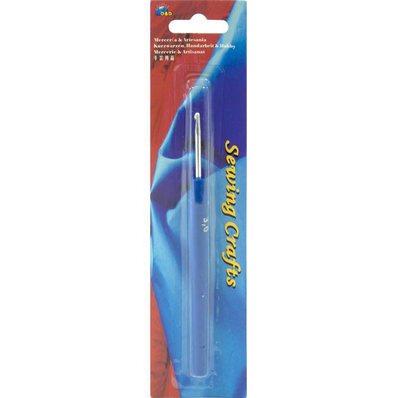 Crochet Craft, Hook, 3 mm, with Handle, Silver