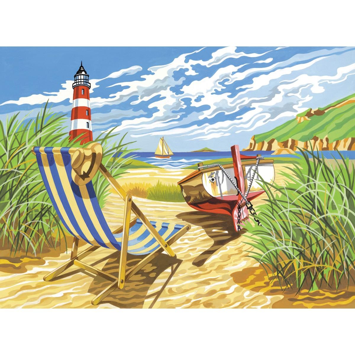 Reeves Paint by Numbers Seashore Picture Coloring Activity Set All Age