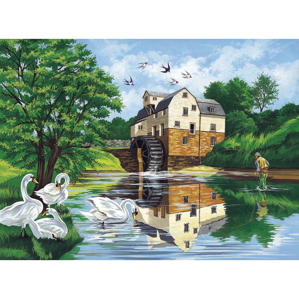 Reeves Paint by Numbers Water Mill Picture Coloring Activity Set All