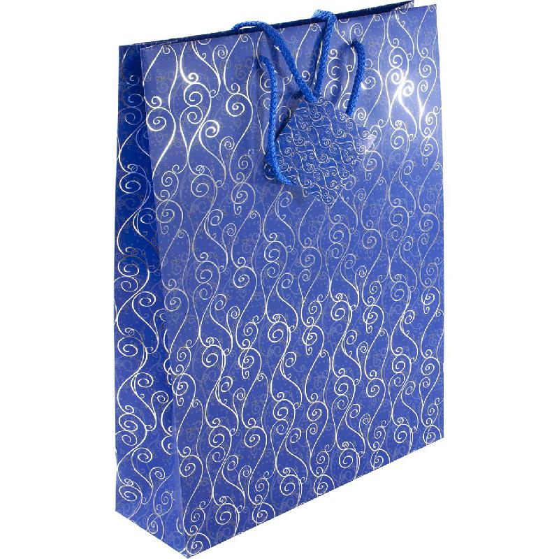 Campap RS016 Gift Bag, Printed, Large, Blue/Silver price in Saudi