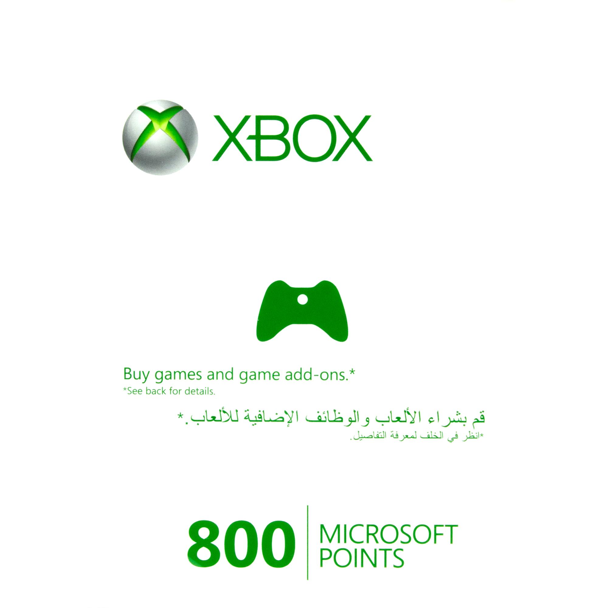 Microsoft 800 Points Xbox Live Payment and Recharge Card, price in