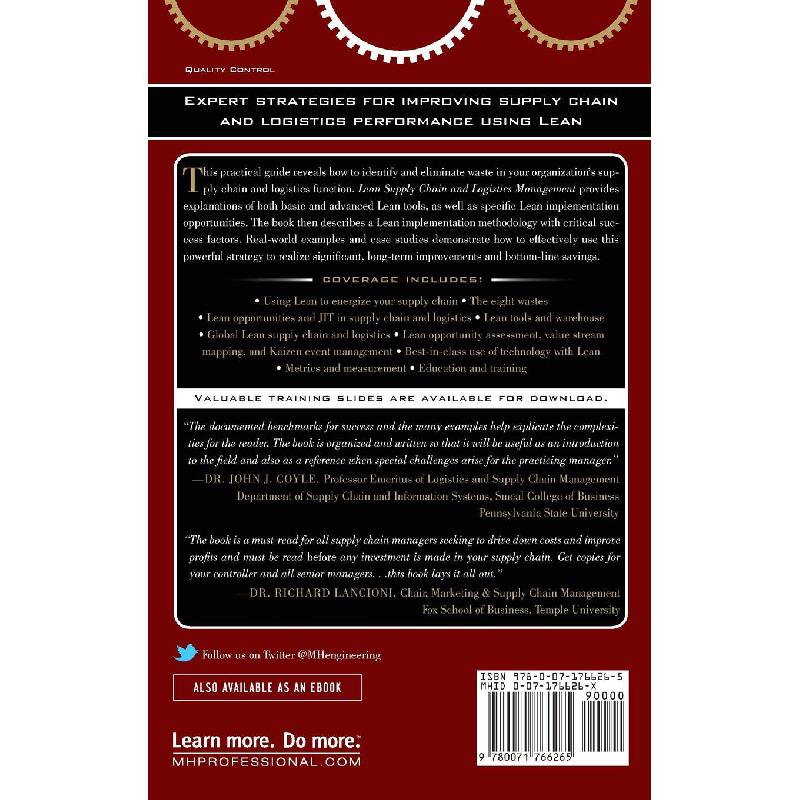 Lean Supply Chain & Logistics Management (Mechanical Engineering) | الادارة والأعمال | الادارة | الكتب الانجليزية | أفضل العروض | الشحن الدولي Lean Supply Chain & Logistics Management (Mechanical Engineering) | الادارة والأعمال | الادارة | الكتب الانجليزية | أفضل العروض | الشحن الدولي