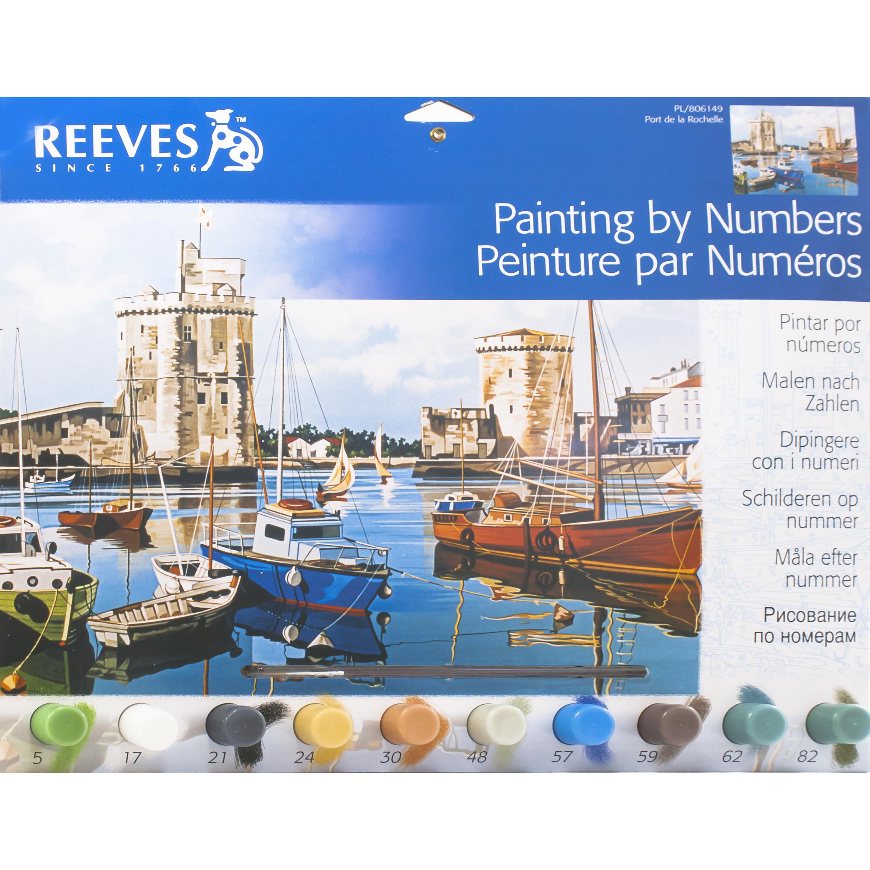 Reeves Paint by Numbers Port Dela Rochelle Picture Coloring Activity Set All Age Group Jarir