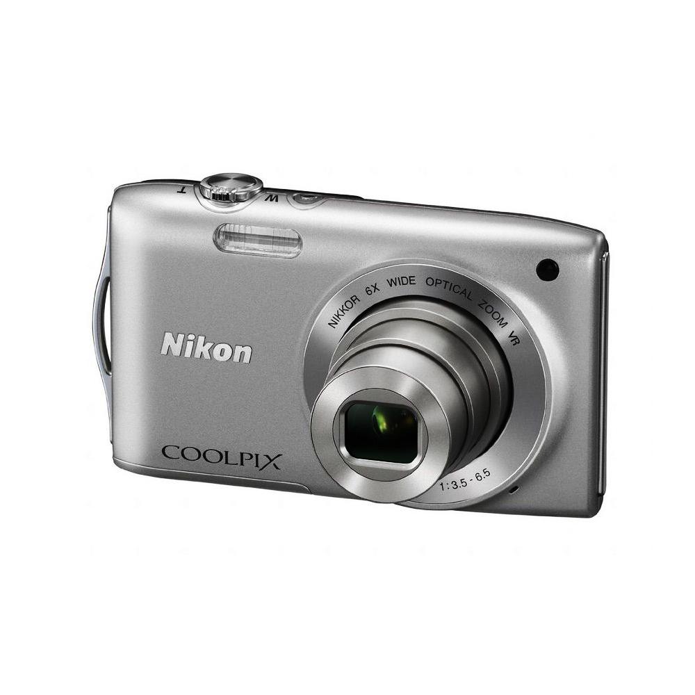 Nikon CoolPix S3300 Point and Shoot Camera 16 MP Silver - Jarir