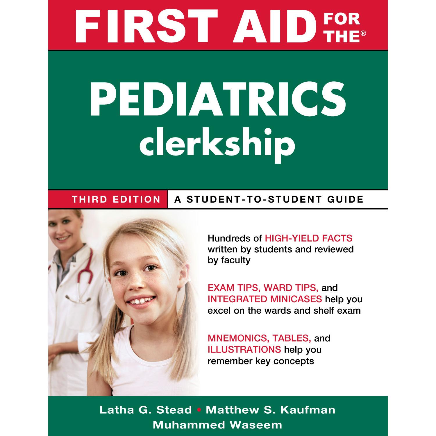First Aid for Pediatrics Clerkship | مراجع الاختبارات والشهادات | الشهادات المتخصصة والمهنية | الكتب الانجليزية | أفضل العروض | عروض التصفية