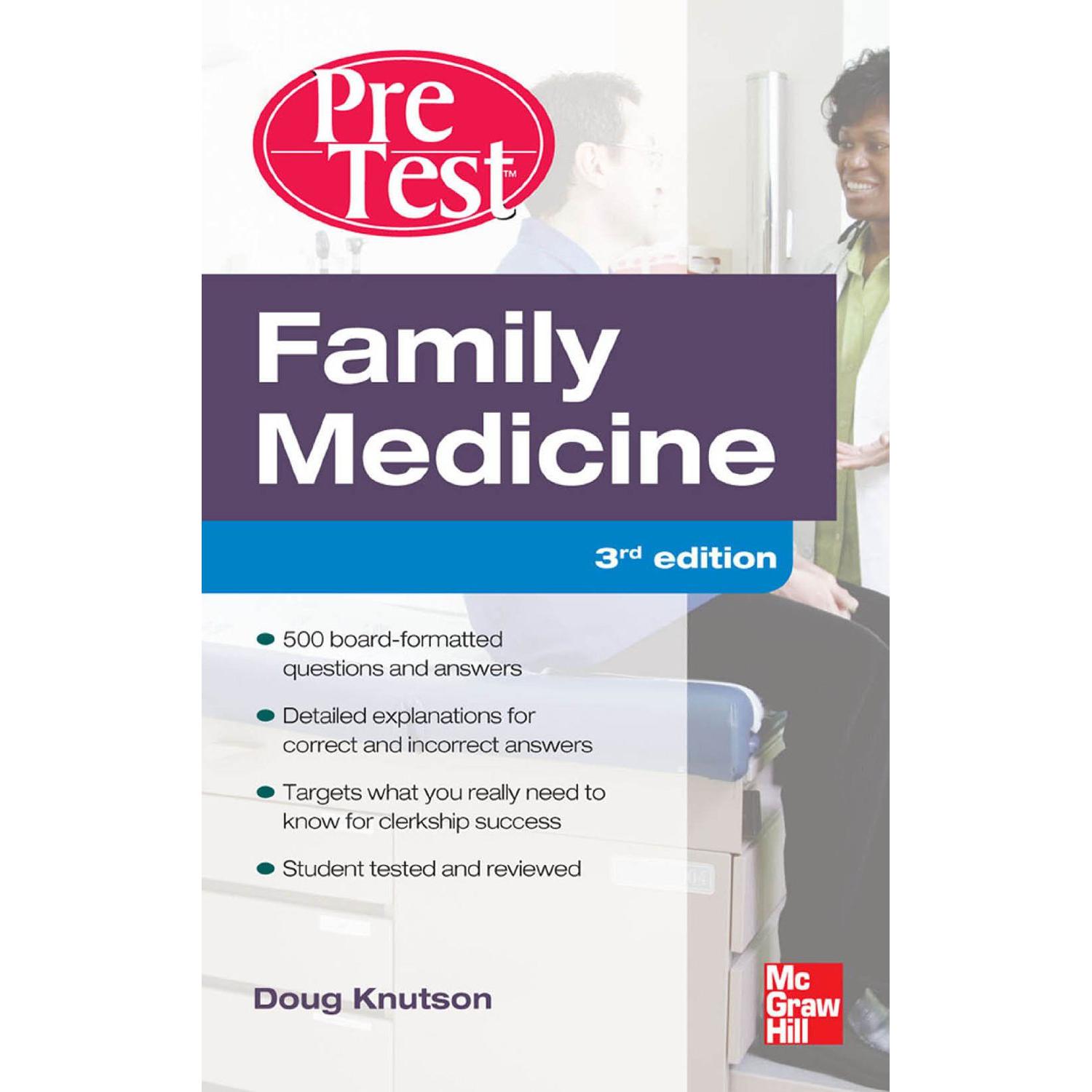 PreTest: Family Medicine | مراجع الاختبارات والشهادات | الشهادات المتخصصة والمهنية | الكتب الانجليزية