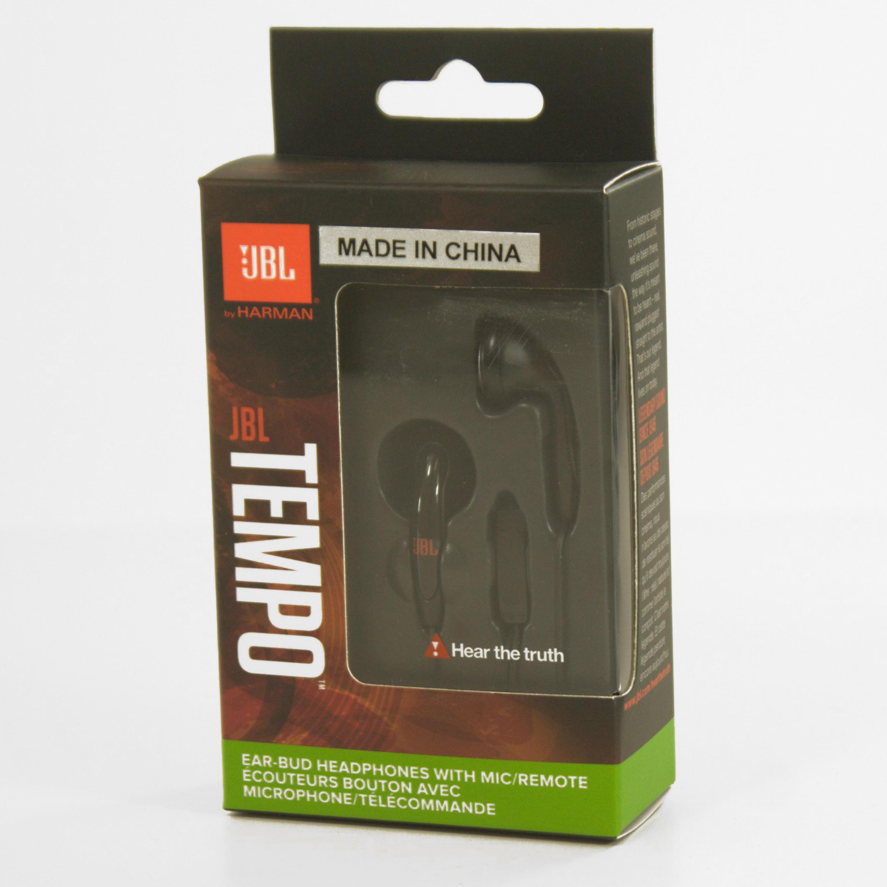 JBL Tempo InEar Earphones Wired Black Jarir Bookstore KSA