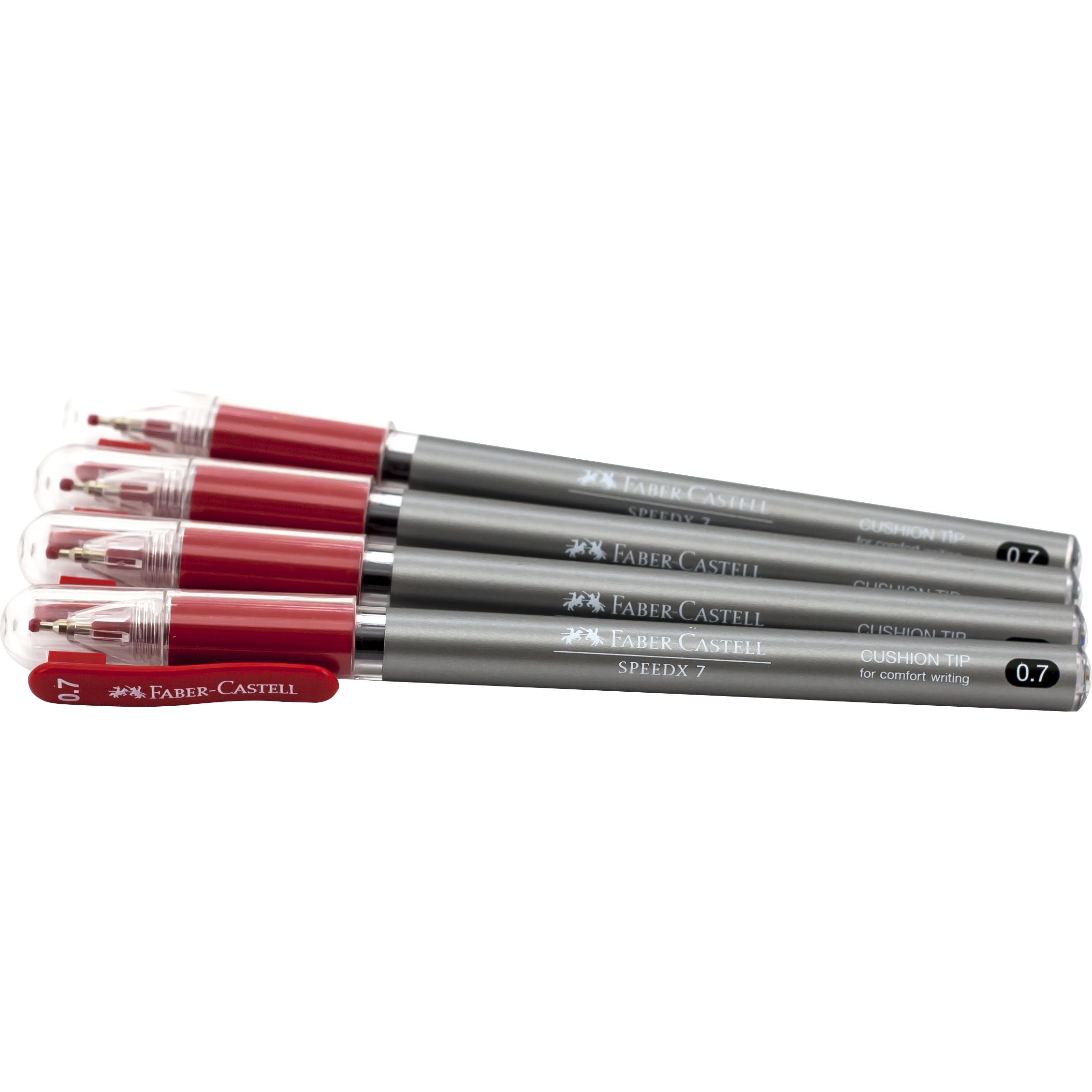 FaberCastell 7 Grip Liquid Ink Pen Red Ink Color Online at Jarir