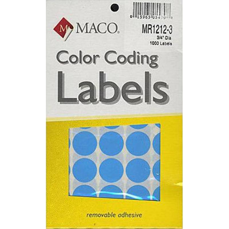 Maco Color Coding Labels A6 - .75