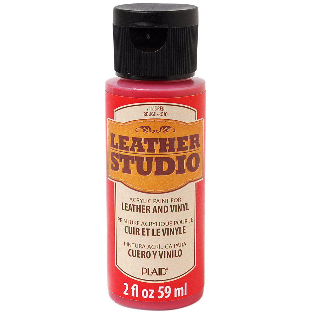 Plaid Leather Studio Leather Painting Acrylic Paint Red Jarir