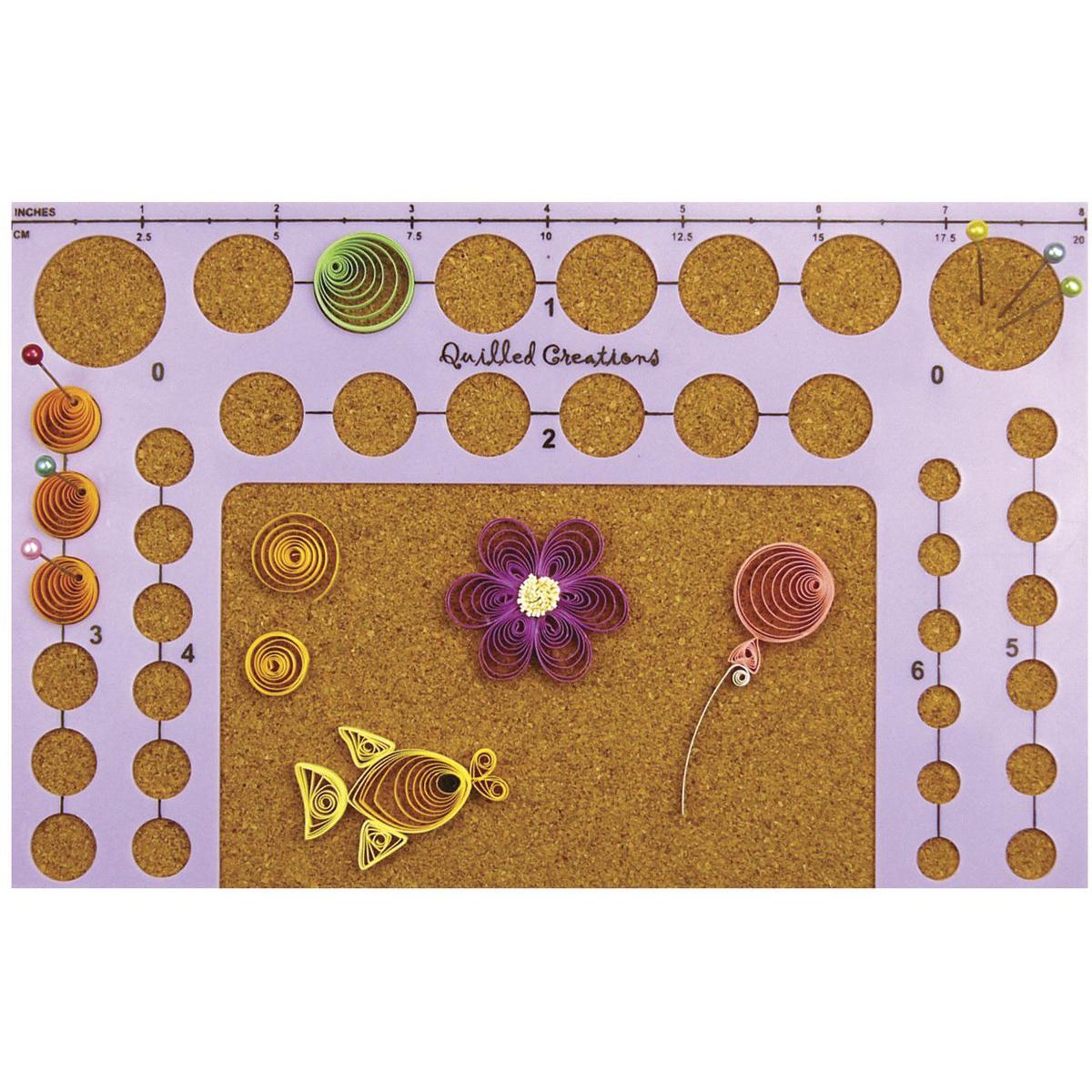 Quilled Creations Quilling Tool, Circle Template Board, Purple price in