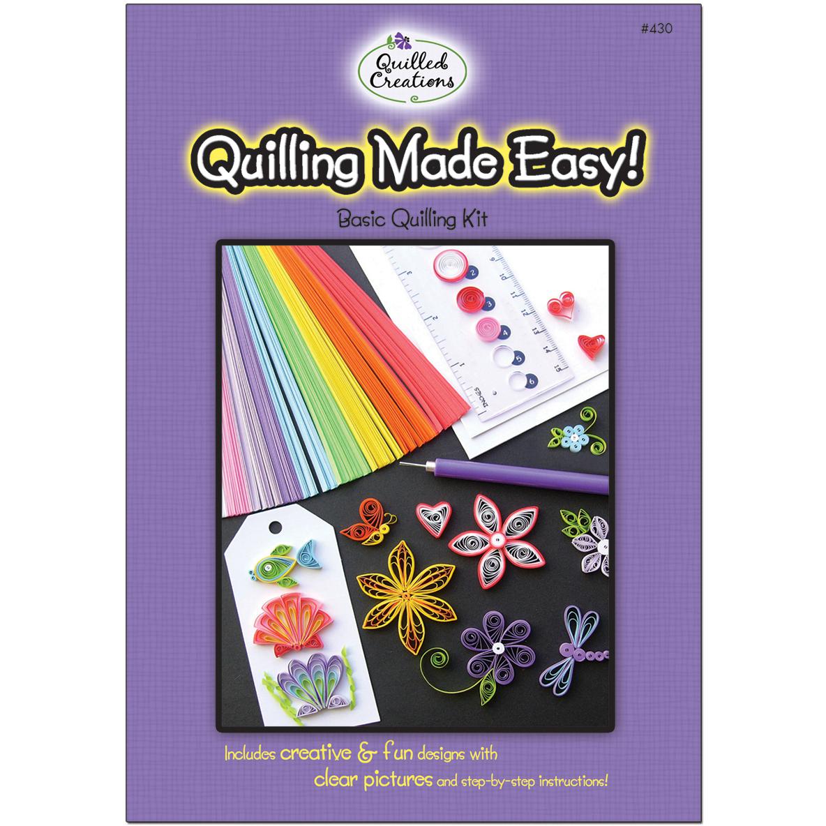 Quilled Creations Quilling Made Easy, Basic Quilling Kit, for Beginner