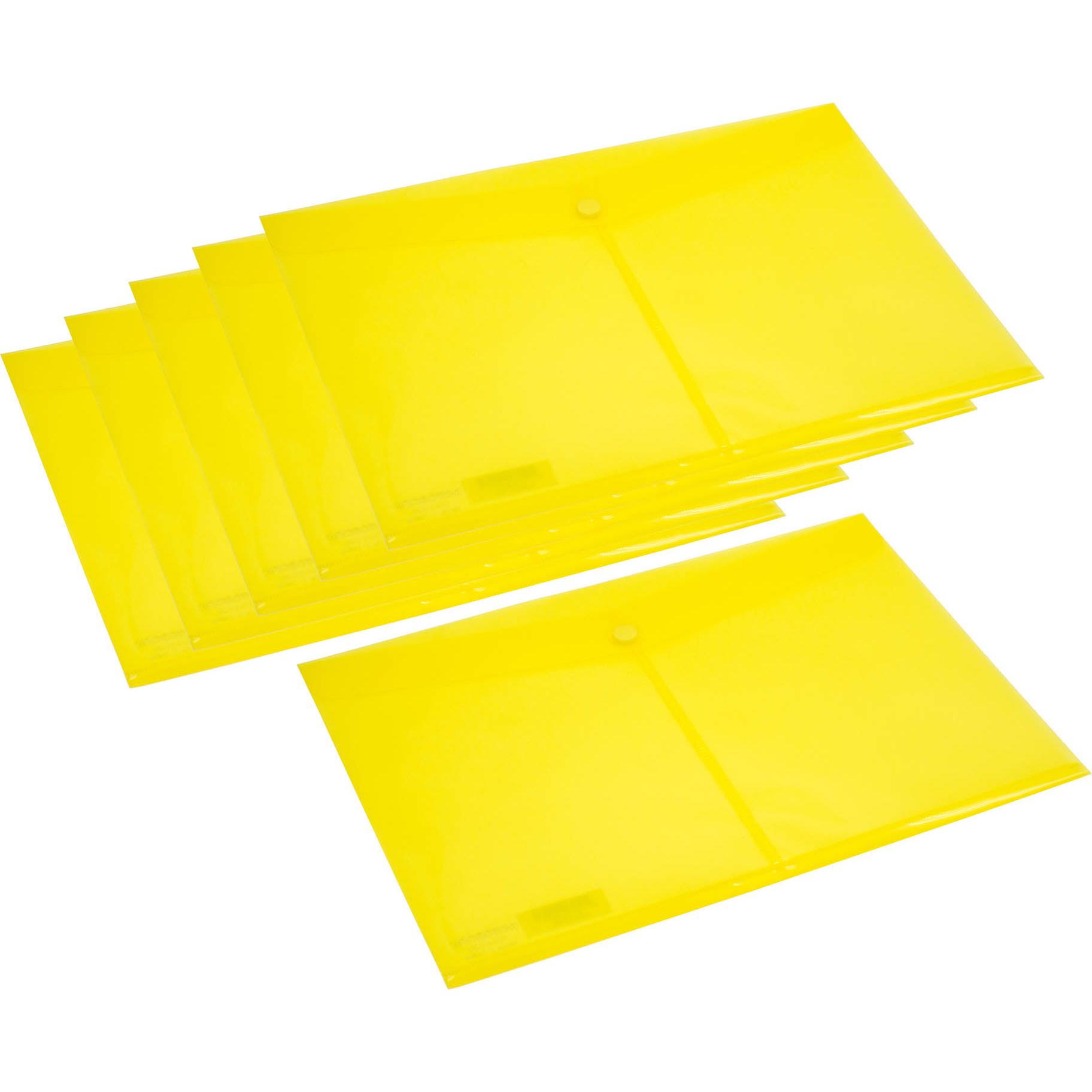 Data Bank File Envelope, F4, Single Pocket, Clear Yellow price in Saudi