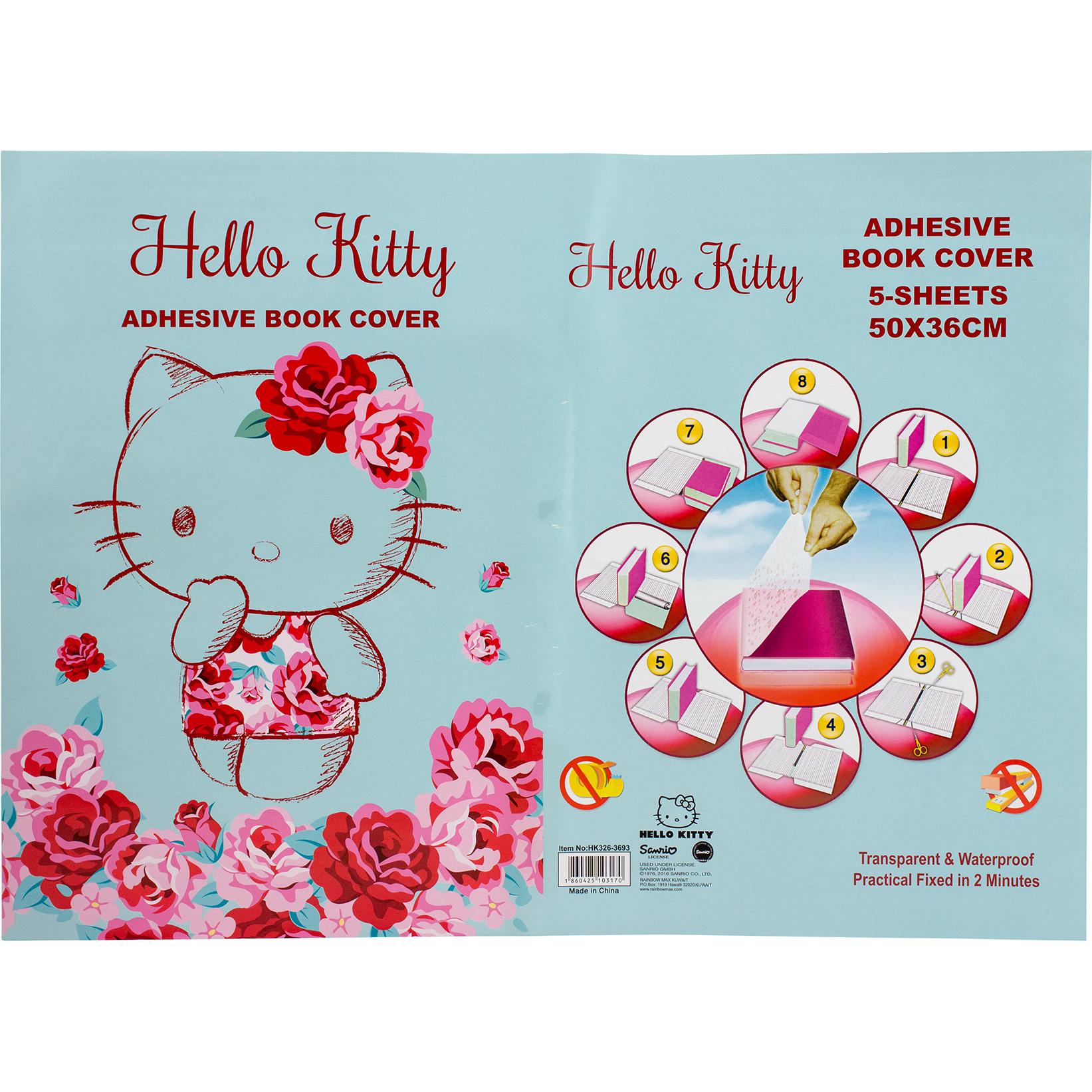 Hello Kitty Flowers Sheet Book Cover | Decorative Rolls & Covers | School Supplies