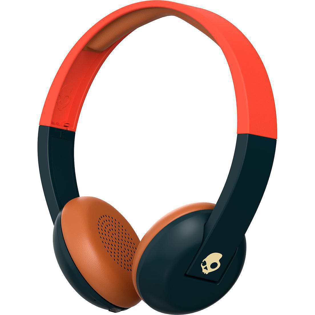 Skullcandy Uproar Wireless OnEar Headphones Bluetooth Evergreen/Orange