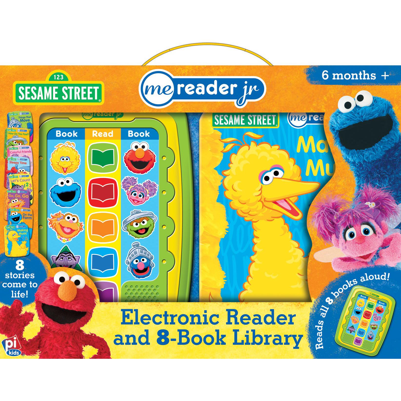 Sesame Street Electronic Reader and 8Book Library Me Reader Jr