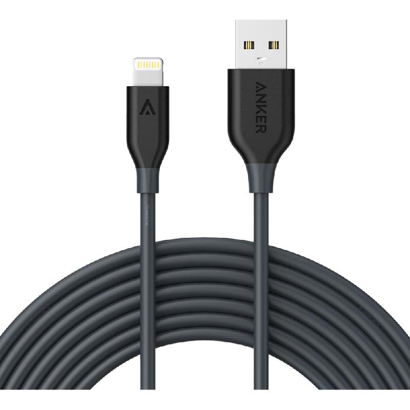 Anker PowerLine Lightning to USB 2.0 Sync & Charge Cable 10.00 ft ( 3.05 m ) Jarir Bookstore KSA