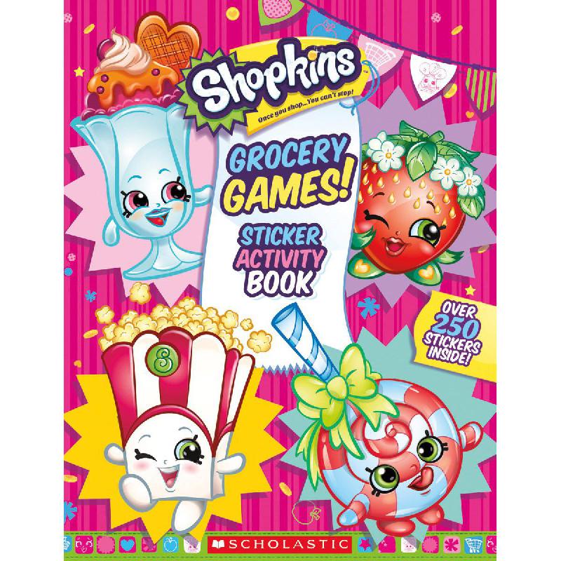 Shopkins Grocery Ganes! Jumbo Sticker Activity Book Shopkins Staffs of