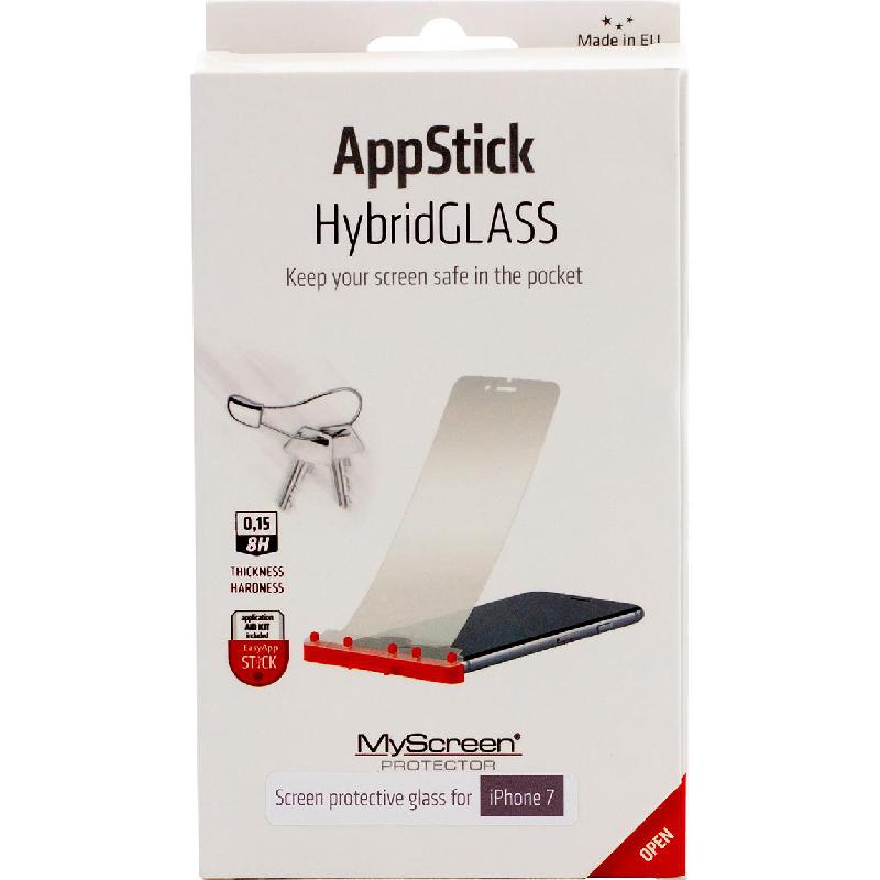 MyScreenPROTECTOR AppStick HybridGLASS Tempered Glass with Applicator