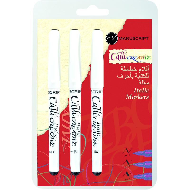 Manuscript Calli Creative (Left) Calligraphy/Lettering Set Black