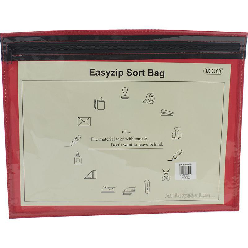 Roco EasyZip Zip Pouch, A4, Single Pocket, Red price in Saudi Arabia Jarir Saudi Arabia kanbkam