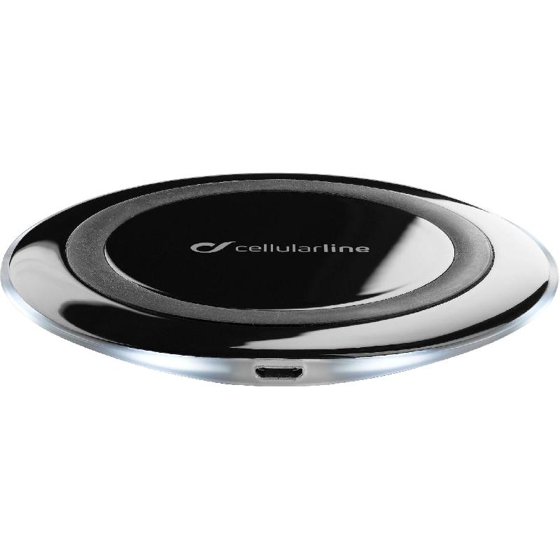 Cellularline Wireless Charging Pad, Qi/PMA, 5 Volts, Black