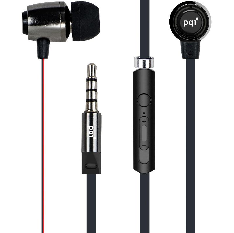 PQI iAudio ER02 InEar Earphones Wired Black/Red Jarir Bookstore KSA