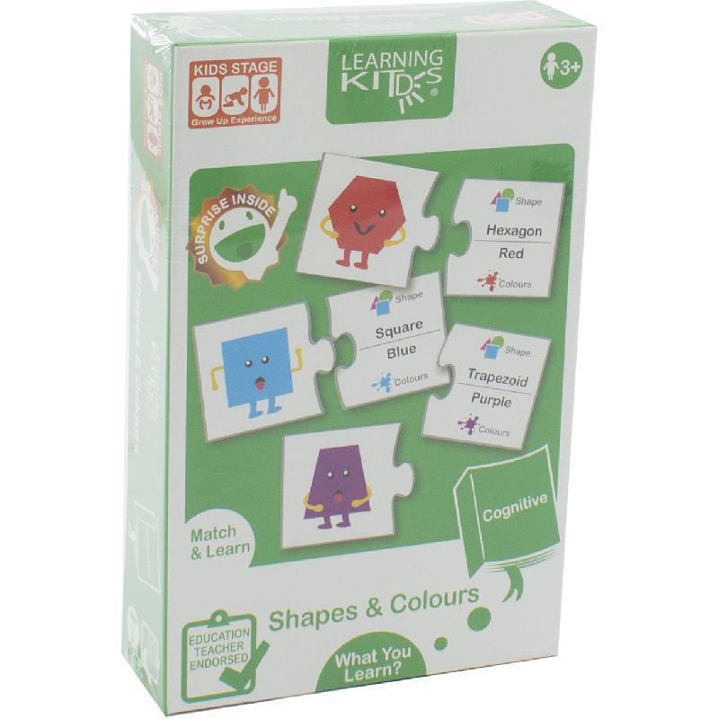 ليرنينج كيدز تعلم وطابق، الاشكال والالوان، اخلط وطابق، 25‎ قطعة، انجليزي، 3 سنوات فما فوق