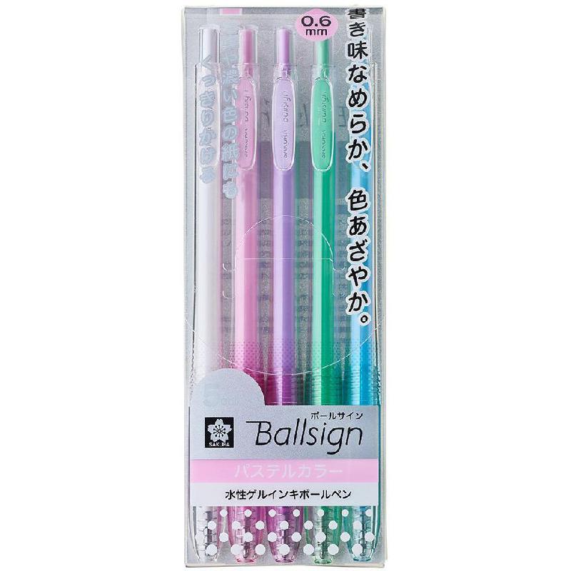 Sakura Ballsign Pastel Gel Ink Pen Assorted Ink Color Jarir Bookstore