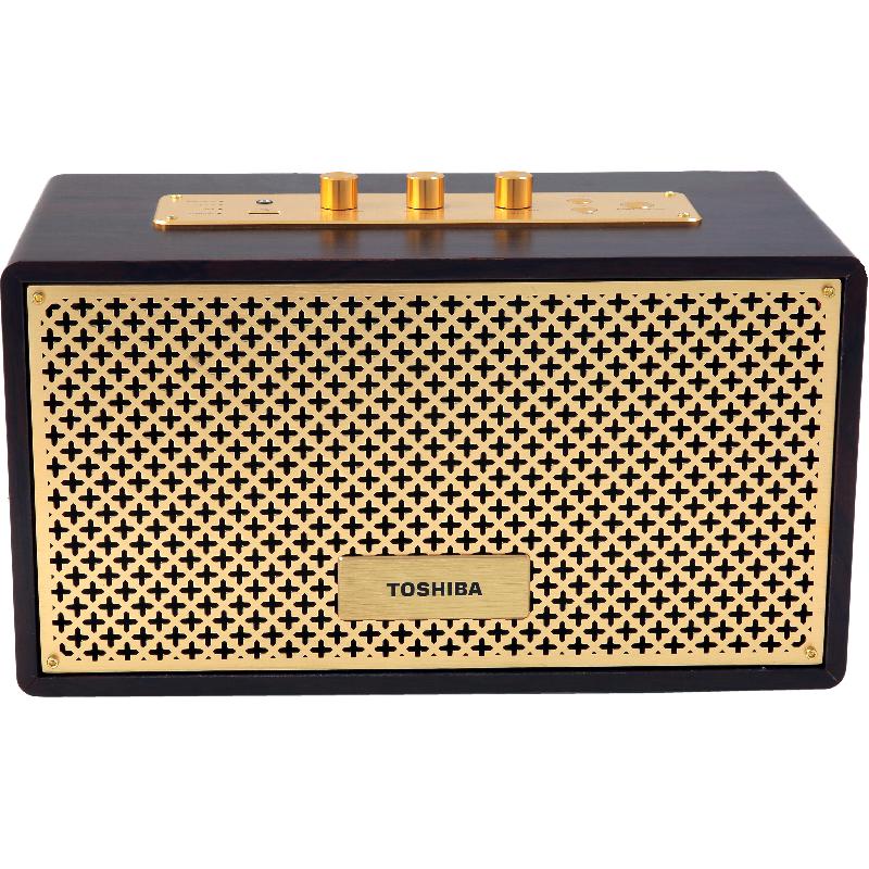 Toshiba Portable Speaker Bluetooth Gold Tone Metal Jarir Bookstore KSA