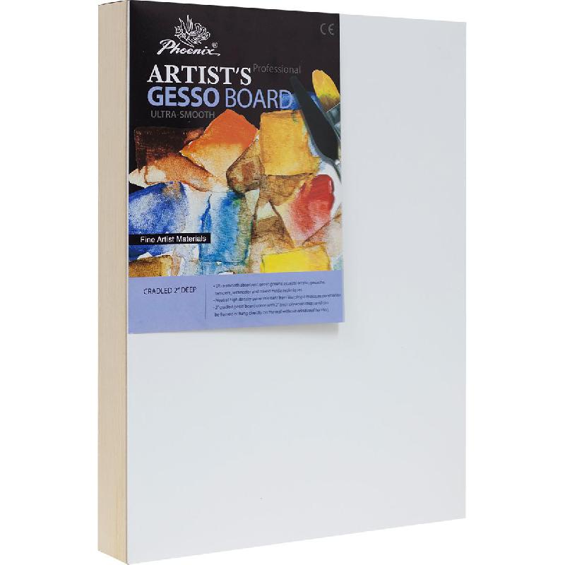 Phoenix Artists Gesso Canvas Panel Board, Rectangle, Gesso Primed UltraSmooth, 12 X 16" price