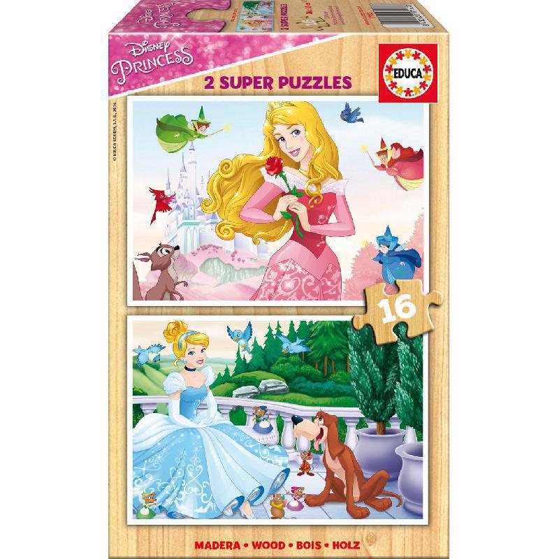 Educa 2 Super Puzzles Disney Princess Picture Puzzle 16 Pieces - Jarir ...