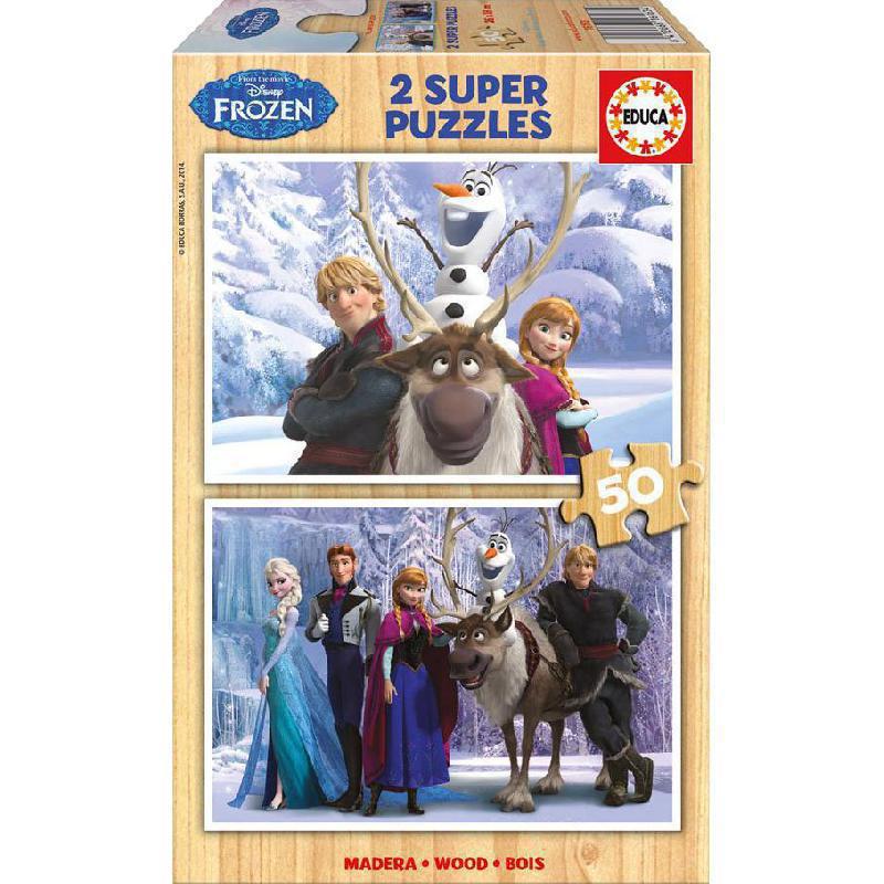 Educa 2 Super Puzzles Disney Frozen Picture Puzzle 50 Pieces - Jarir ...