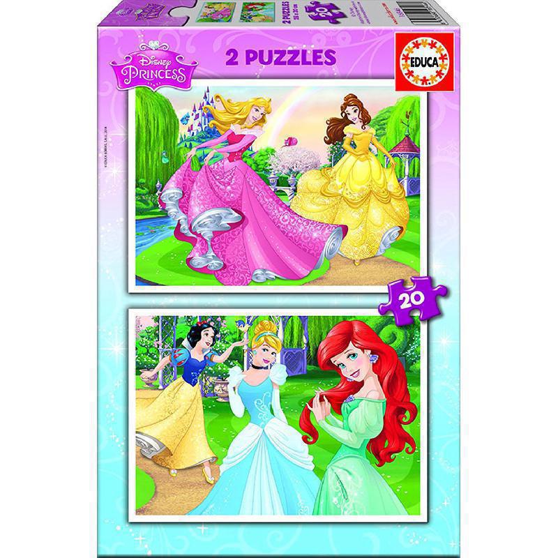 Educa 2 Puzzles Disney Princess Picture Puzzle 20 Pieces - Jarir ...