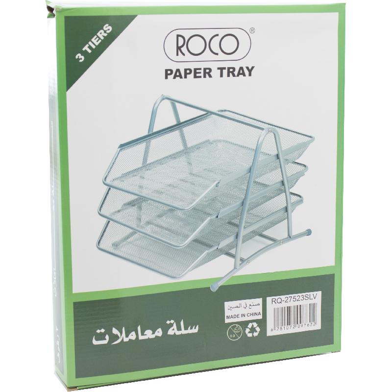 Roco Letter Tray, 3 Tiers, A4, Mesh, Silver price in Saudi Arabia ...