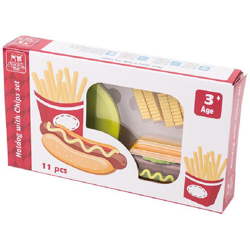 Roco Hotdog with Chips Set Kid's Pretend Play | Toys | Play Food | Toys & Kids Learning