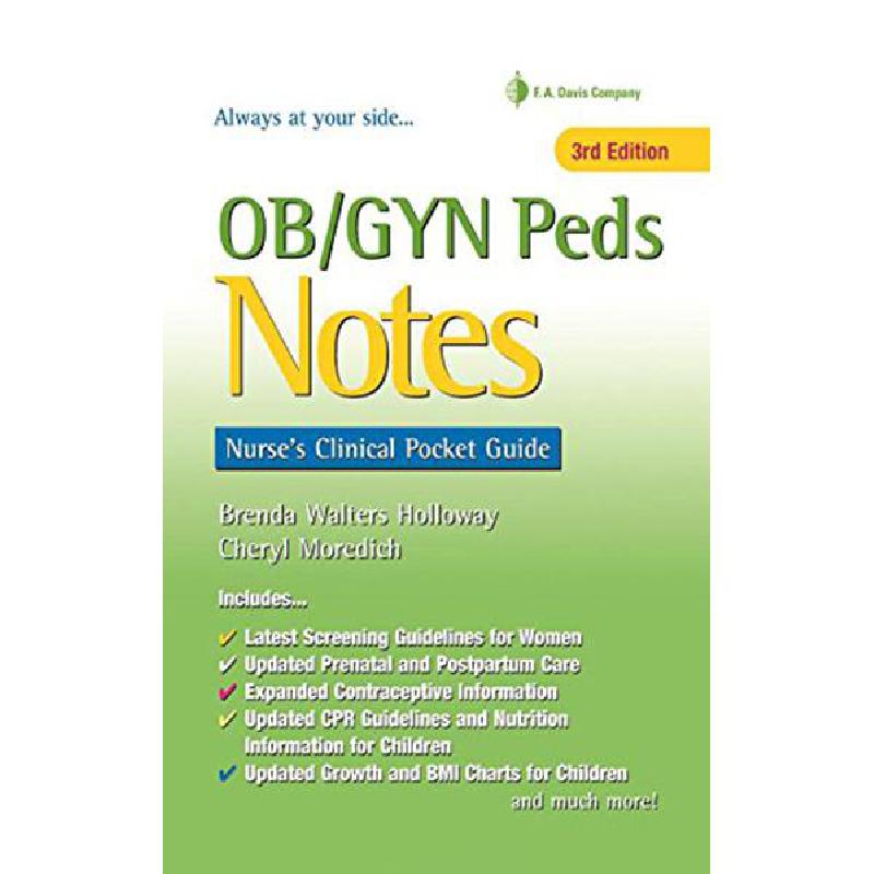 OB/GYN Peds Notes | الكتب الطبية | النساء والولادة | الكتب الانجليزية | الشحن الدولي