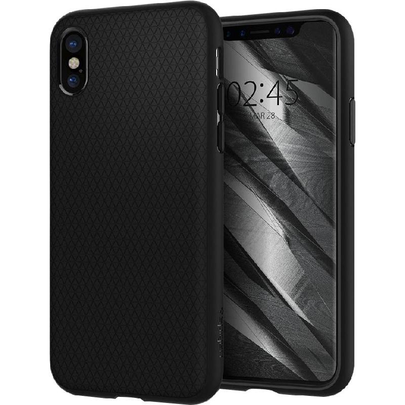Spigen Back Cover Mobile Case for iPhone X Matte Black Spigen