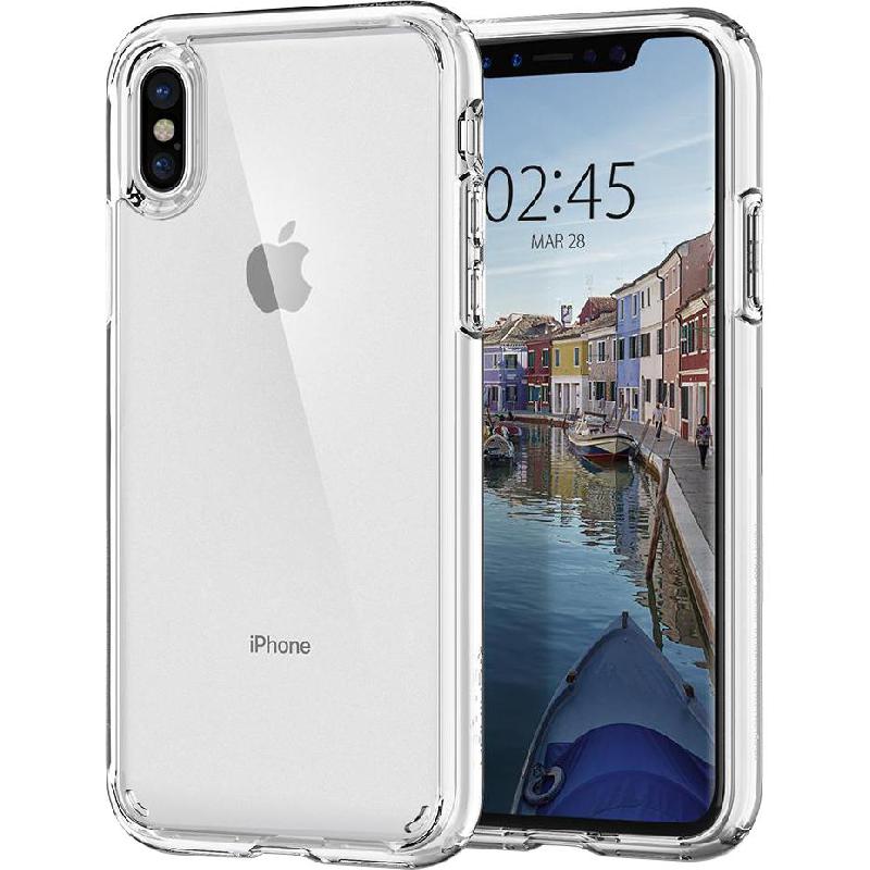 Spigen Ultra Hybrid Back Cover Mobile Case for iPhone X Crystal Clear